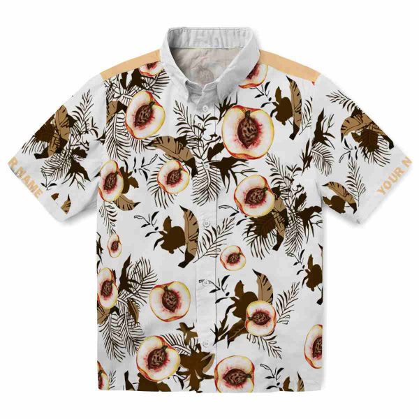 Peach Botanical Theme Hawaiian Shirt Best selling