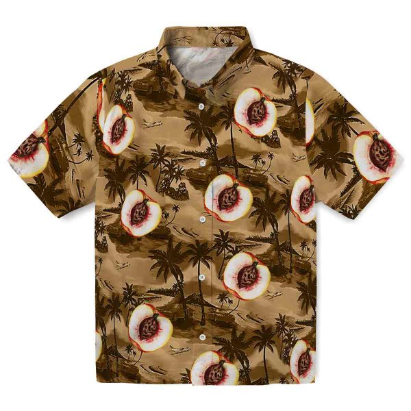 Peach Coastal Palms Hawaiian Shirt Best selling