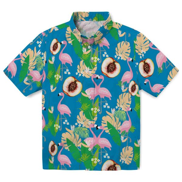 Peach Flamingo Foliage Hawaiian Shirt Best selling