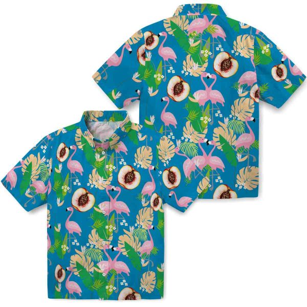 Peach Flamingo Foliage Hawaiian Shirt Latest Model