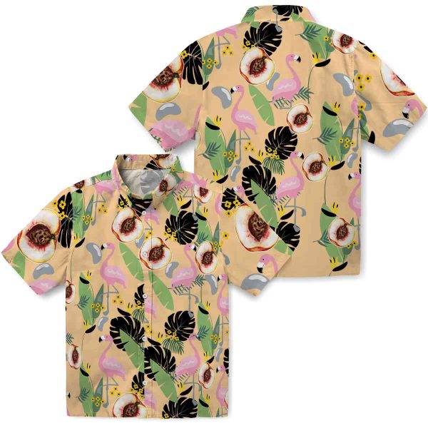 Peach Flamingo Leaves Hawaiian Shirt Latest Model