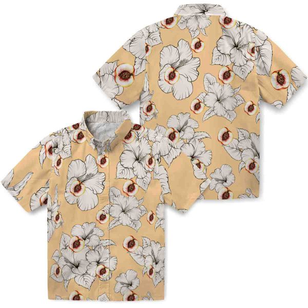 Peach Hibiscus Blooms Hawaiian Shirt Latest Model