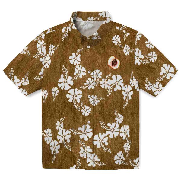 Peach Hibiscus Clusters Hawaiian Shirt Best selling