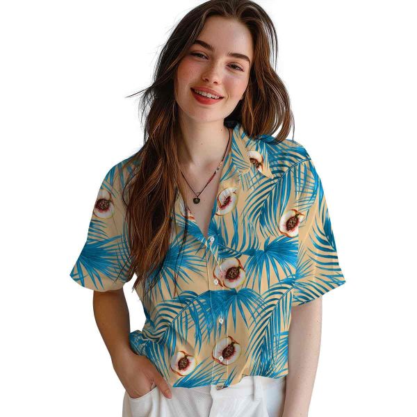 Peach Leafy Palms Hawaiian Shirt Trendy