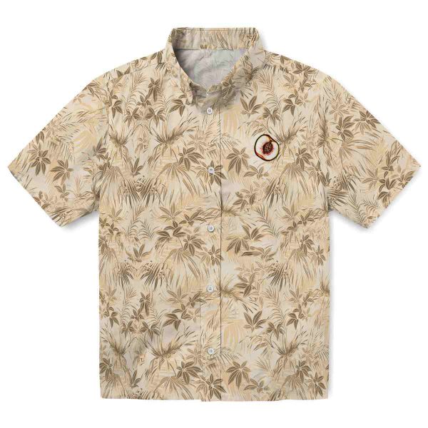 Peach Leafy Pattern Hawaiian Shirt Best selling