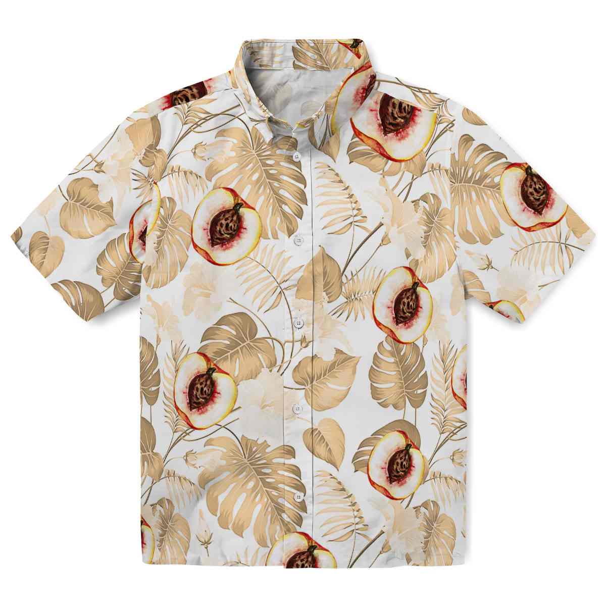 Peach Tropical Plants Hawaiian Shirt Best selling