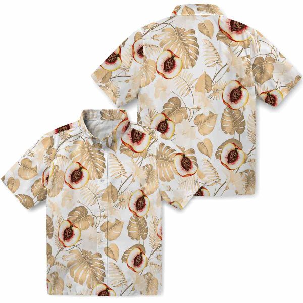 Peach Tropical Plants Hawaiian Shirt Latest Model