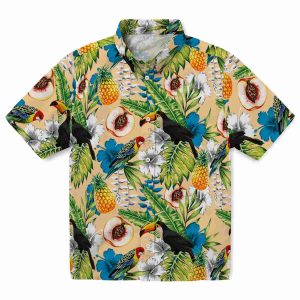 Peach Tropical Toucan Hawaiian Shirt Best selling