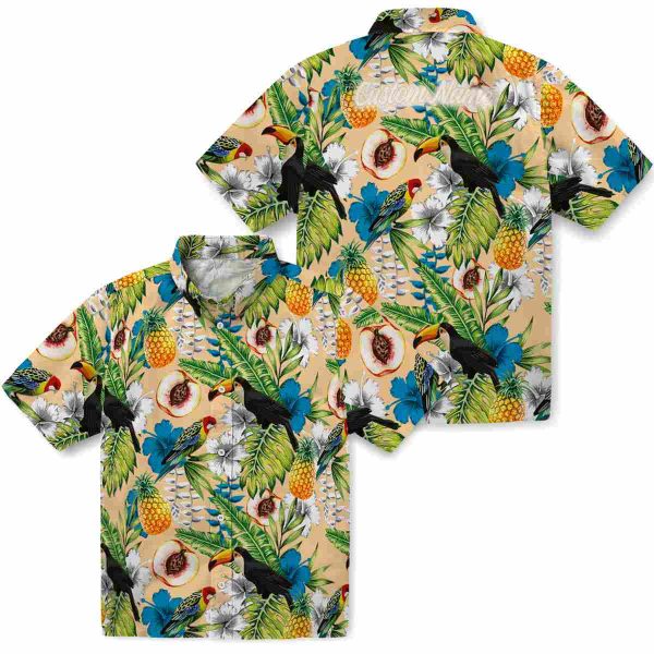 Peach Tropical Toucan Hawaiian Shirt Latest Model