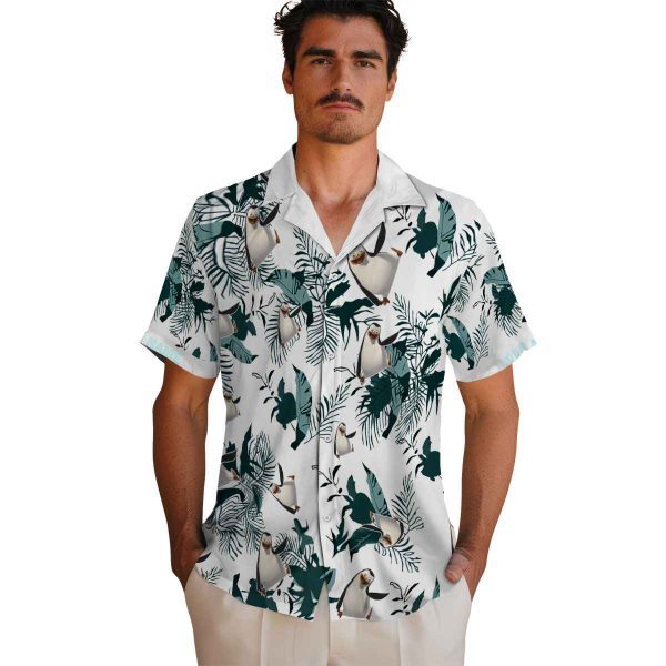 Penguin Botanical Theme Hawaiian Shirt High quality