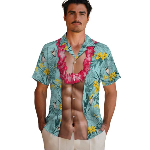 Penguin Chest Illusion Hawaiian Shirt High quality