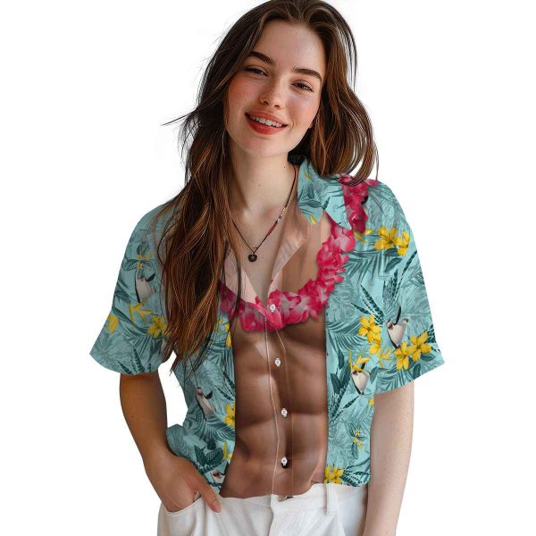 Penguin Chest Illusion Hawaiian Shirt Trendy