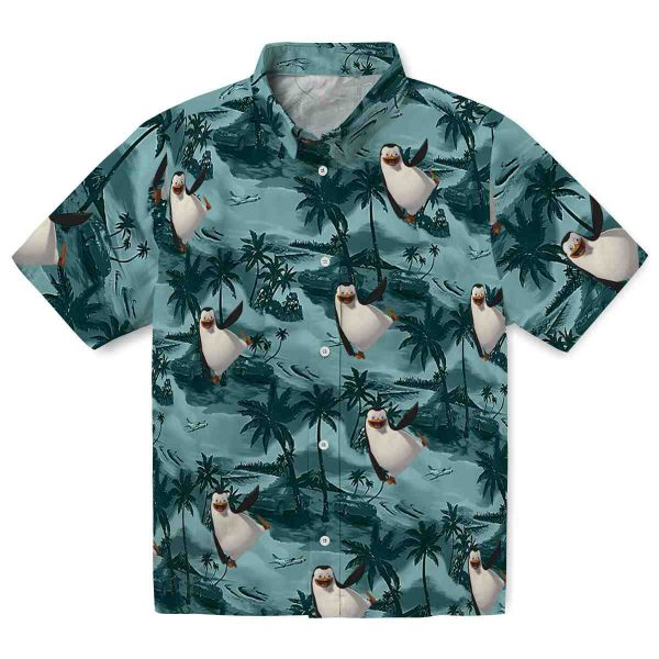 Penguin Coastal Palms Hawaiian Shirt Best selling