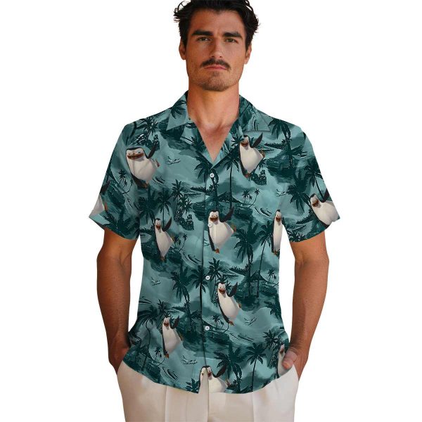 Penguin Coastal Palms Hawaiian Shirt High quality