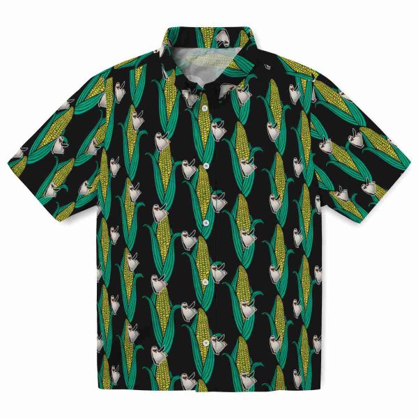 Penguin Corn Motifs Hawaiian Shirt Best selling