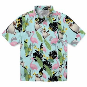 Penguin Flamingo Leaves Hawaiian Shirt Best selling