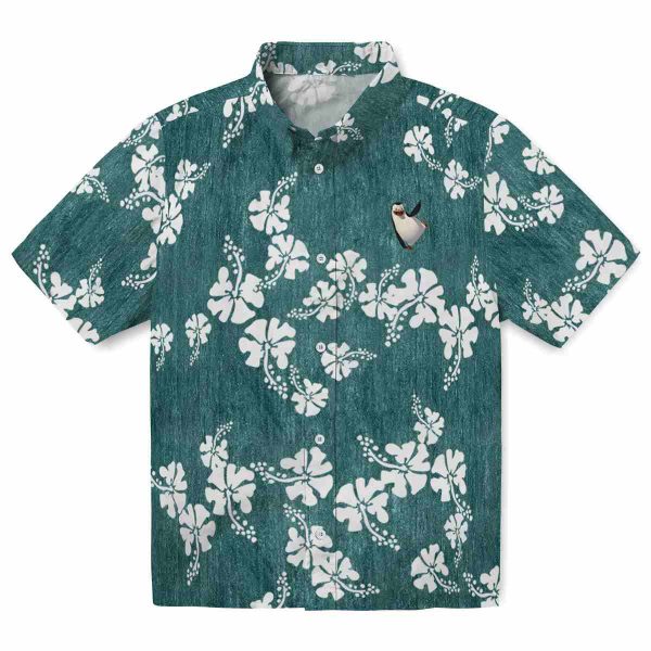 Penguin Hibiscus Clusters Hawaiian Shirt Best selling