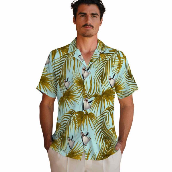 Penguin Leafy Palms Hawaiian Shirt High quality