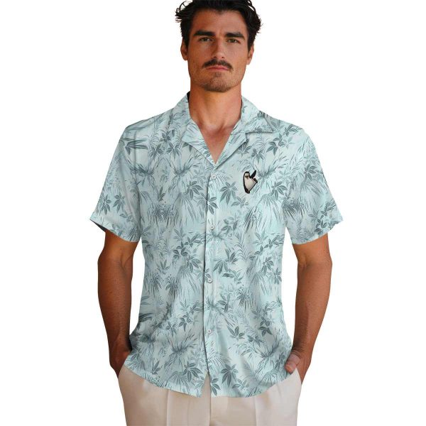 Penguin Leafy Pattern Hawaiian Shirt High quality