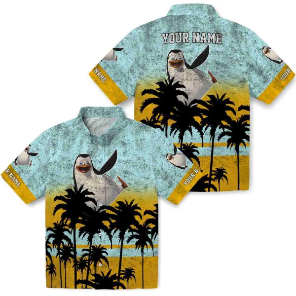 Penguin Sunset Pattern Hawaiian Shirt Latest Model