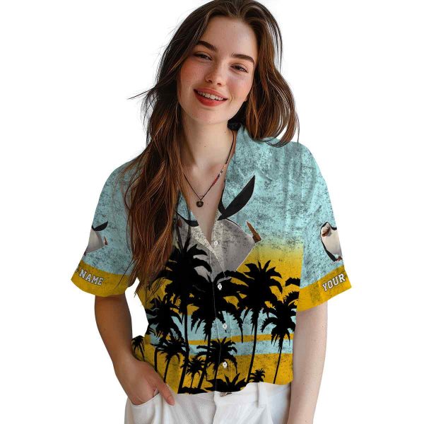 Penguin Sunset Pattern Hawaiian Shirt Trendy