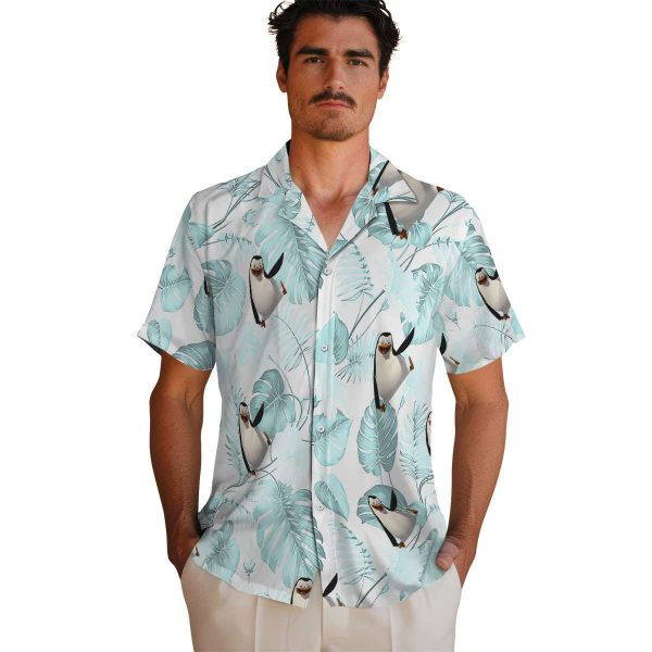 Penguin Tropical Plants Hawaiian Shirt High quality