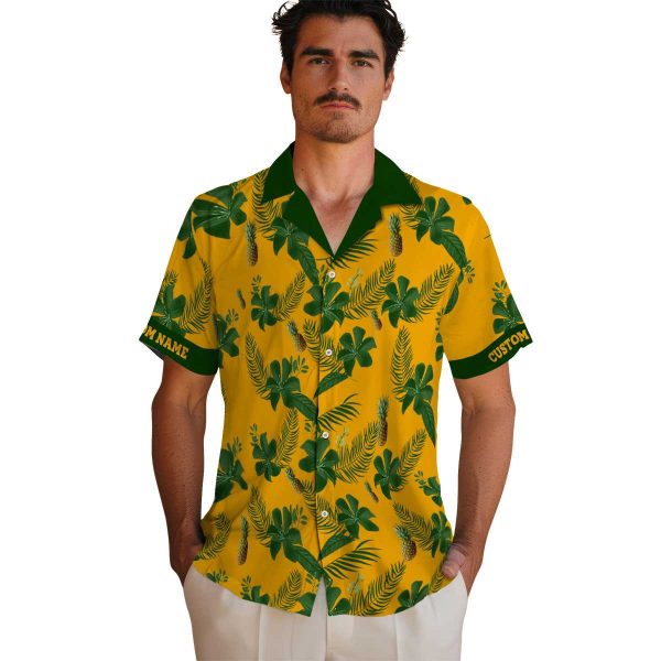 Pineapple Botanical Print Hawaiian Shirt High quality