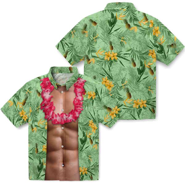 Pineapple Chest Illusion Hawaiian Shirt Latest Model