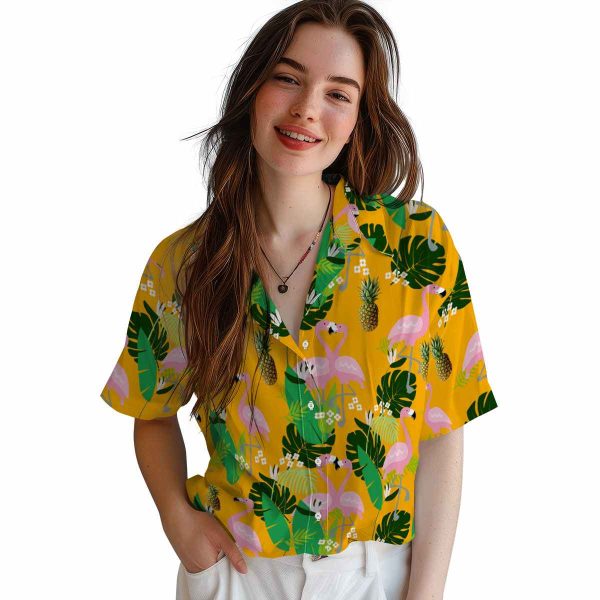 Pineapple Flamingo Foliage Hawaiian Shirt Trendy