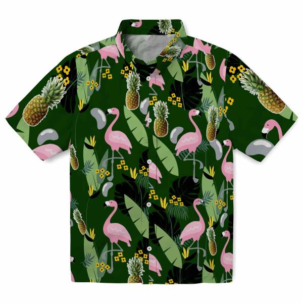 Pineapple Flamingo Leaves Hawaiian Shirt Best selling