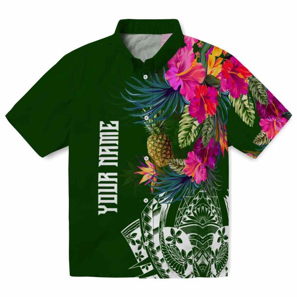 Pineapple Floral Polynesian Hawaiian Shirt Best selling