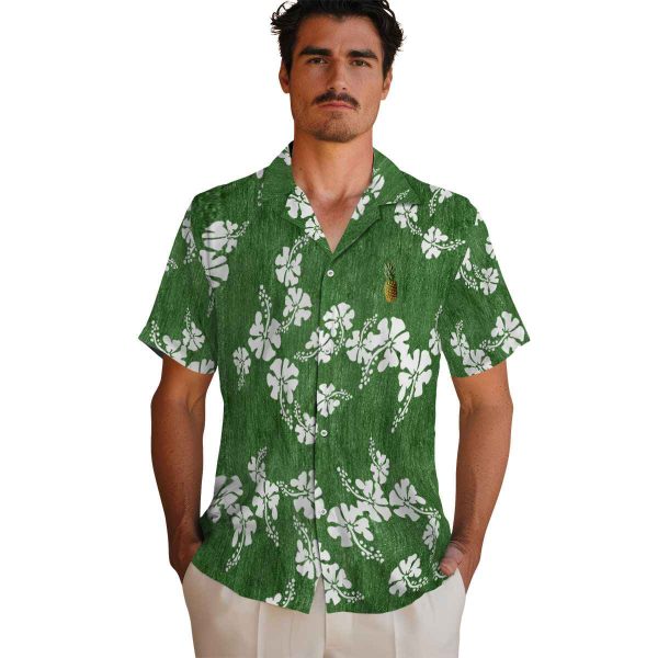 Pineapple Hibiscus Clusters Hawaiian Shirt High quality