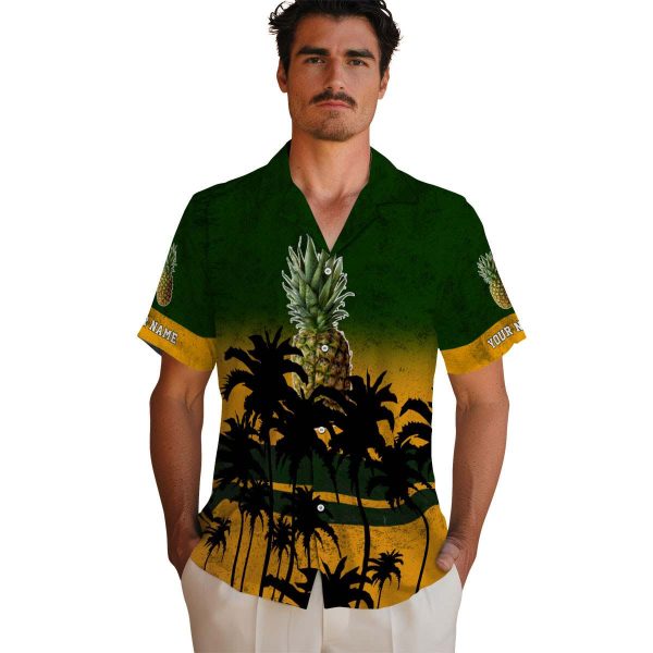 Pineapple Sunset Pattern Hawaiian Shirt High quality