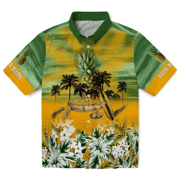 Pineapple Tropical Canoe Hawaiian Shirt Best selling