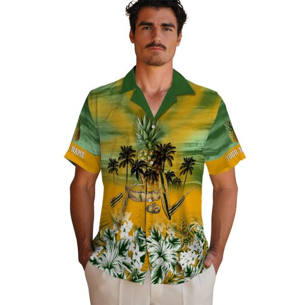 Pineapple Tropical Canoe Hawaiian Shirt High quality