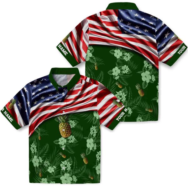 Pineapple US Flag Hibiscus Hawaiian Shirt Latest Model