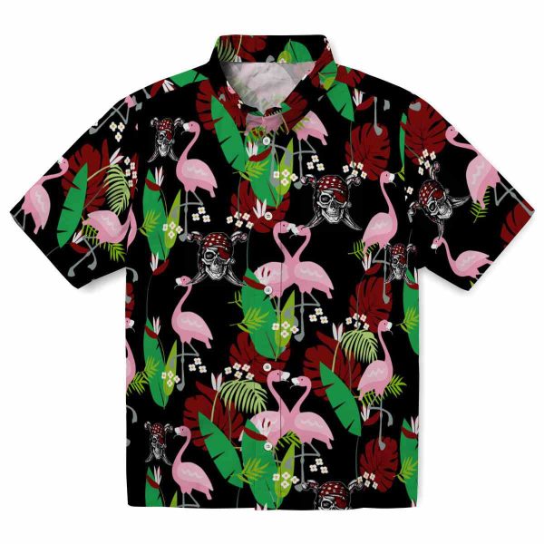 Pirate Flamingo Foliage Hawaiian Shirt Best selling