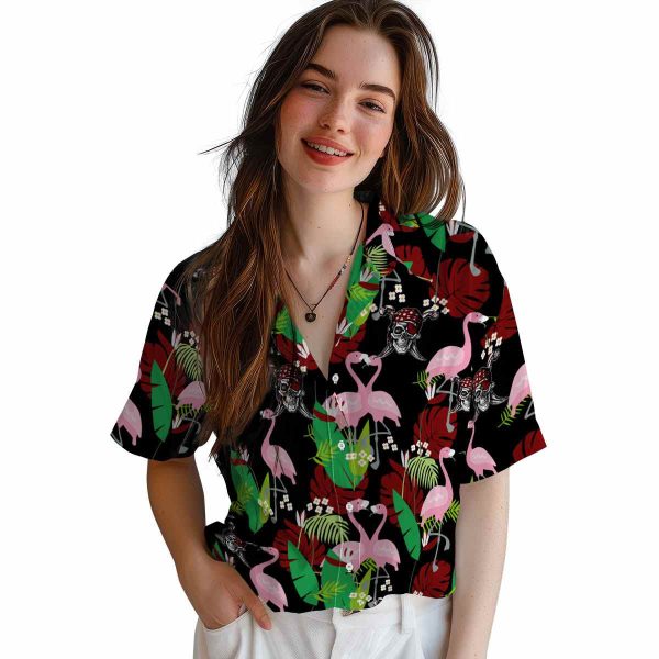 Pirate Flamingo Foliage Hawaiian Shirt Trendy