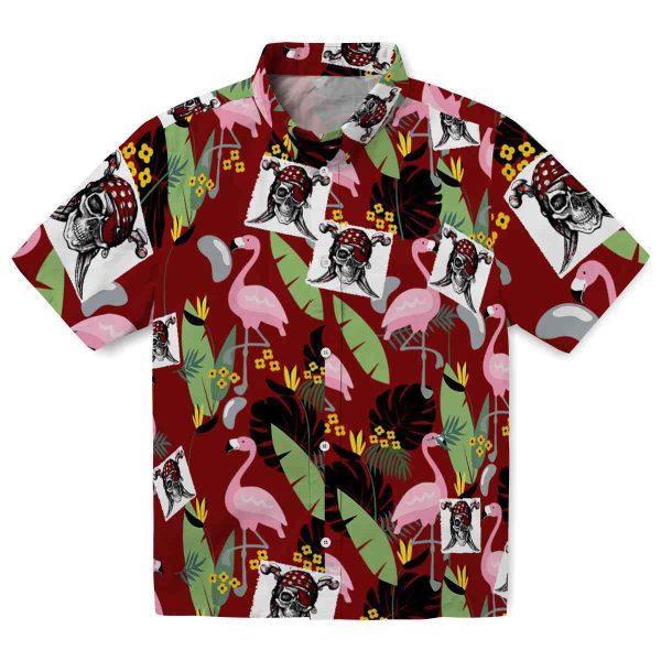 Pirate Flamingo Leaves Hawaiian Shirt Best selling