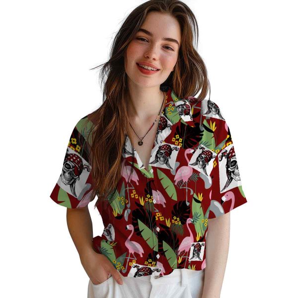 Pirate Flamingo Leaves Hawaiian Shirt Trendy