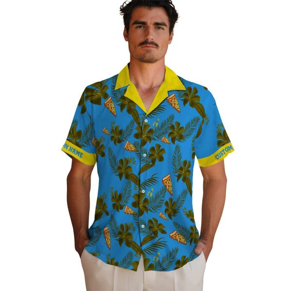 Pizza Botanical Print Hawaiian Shirt High quality