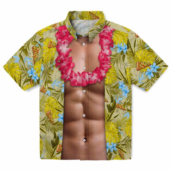 Pizza Chest Illusion Hawaiian Shirt Best selling