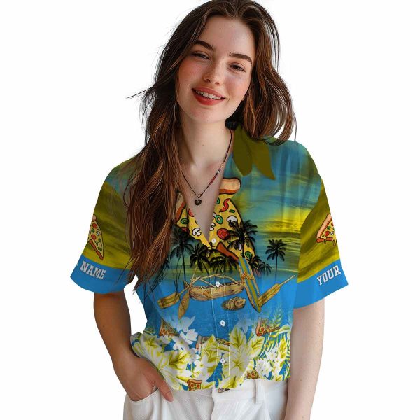 Pizza Tropical Canoe Hawaiian Shirt Trendy