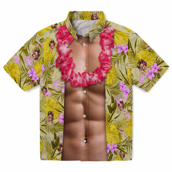 Pop Chest Illusion Hawaiian Shirt Best selling