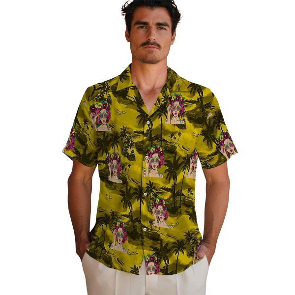 Pop Coastal Palms Hawaiian Shirt High quality