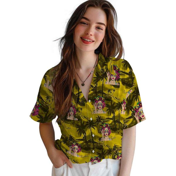 Pop Coastal Palms Hawaiian Shirt Trendy