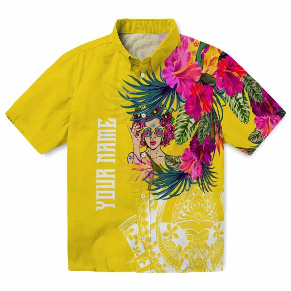 Pop Floral Polynesian Hawaiian Shirt Best selling