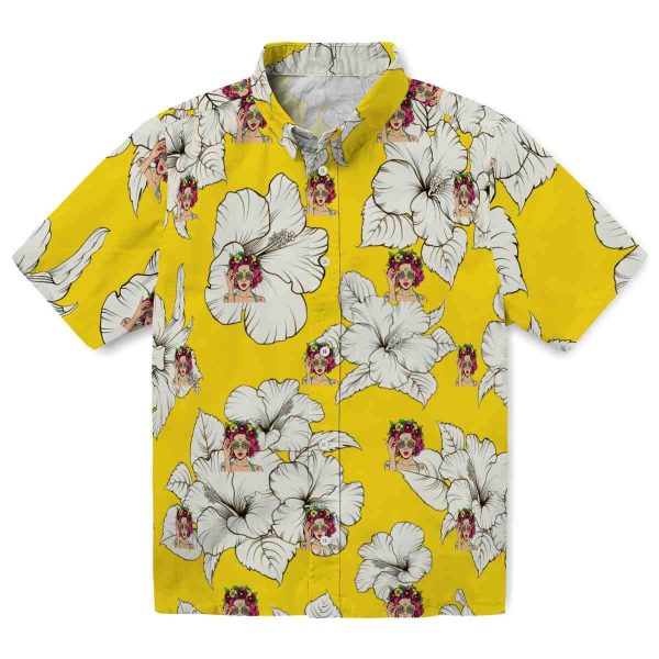 Pop Hibiscus Blooms Hawaiian Shirt Best selling