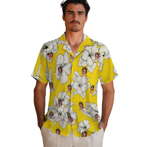 Pop Hibiscus Blooms Hawaiian Shirt High quality