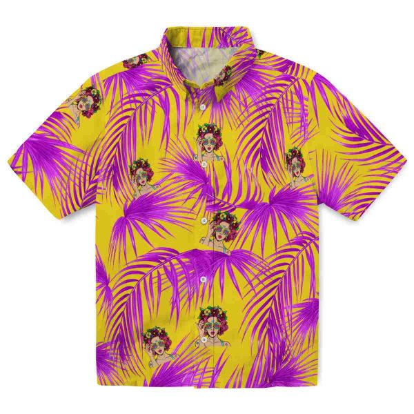 Pop Leafy Palms Hawaiian Shirt Best selling